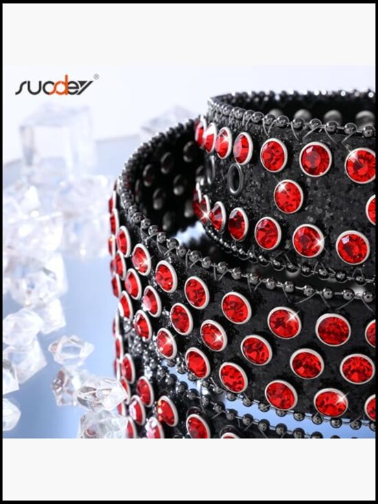 Western Cowboy Rhinestone Belt with Bling Sequins for Jeans main image 7